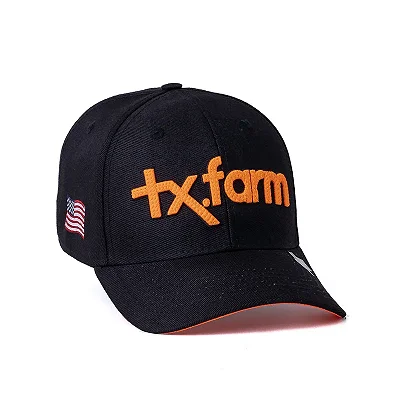 Boné Texas Farm Preto/Laranja