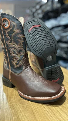 Bota Austin Ranch Marrom/Laranja