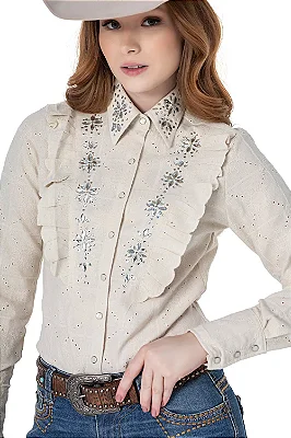 Camisa Zenz Francesa com Babado