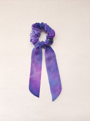 Scrunchie laço alongado lilás