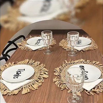 Prato de Sobremesa com Palavras de Agradecimento - Escolha Sua Mensagem | Porcelana 20,5cm
