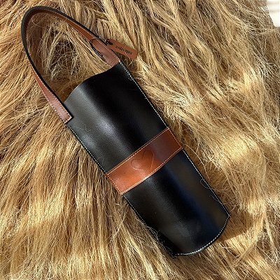 Porta Vinho - Bolsa de transporte Montepulciano em Couro Fino – “A Vida é Agora”