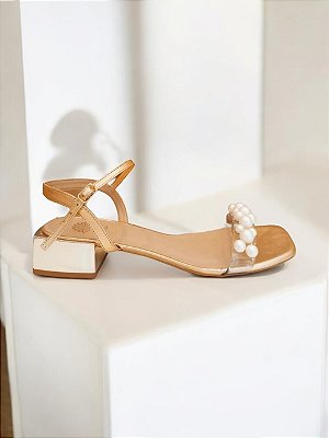 SANDÁLIA PÉROLA OURO