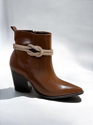 BOTA ALLYMA COURO MARLA MARROM