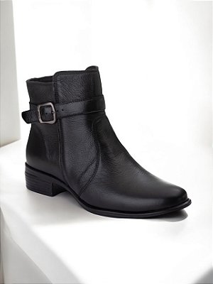 BOTA ALLYMA COURO SARA PRETO