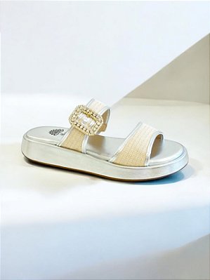 RASTEIRA FLAT ALLYMA RAFIA PRATA