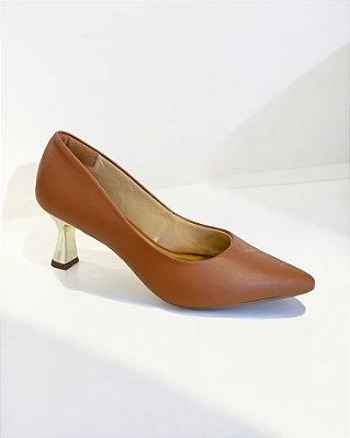 SCARPIN ALLYMA BASIC LUXO CARAMELO