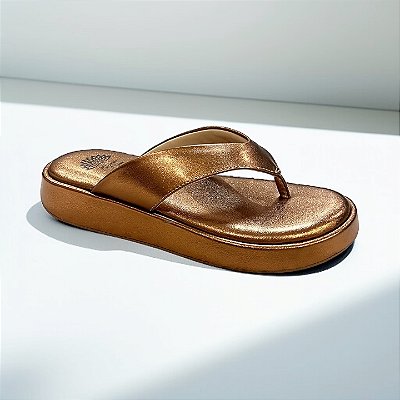 CHINELO FLAT ALLYMA BRONZE