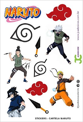 Cartela Sticker Naruto