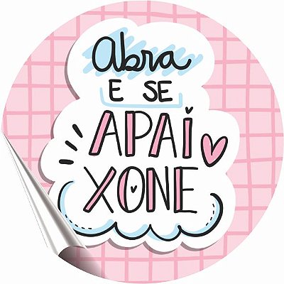 Etiqueta - Abra e se Apaixone - Rosa