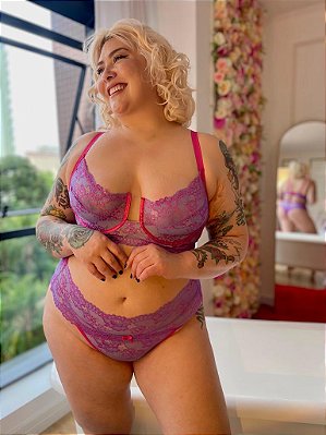 CONJUNTO PLUS SIZE ARO RENDADO