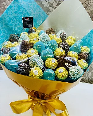Buquê Blue Gold