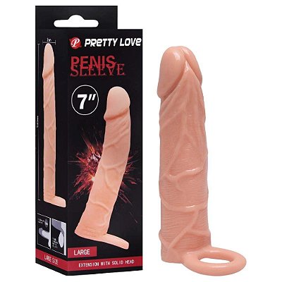 Capa Peniana com Extensor de 6 cm e Anel para Escroto 18×3,6×3,6CM