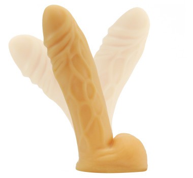 Proteses com Escroto e  Vertebra 15x3,5cm Articulado com Veias Salientes