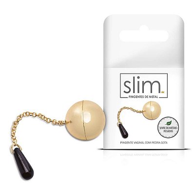 Pingente Vaginal com Pedra Gota- Ø2,4cm
