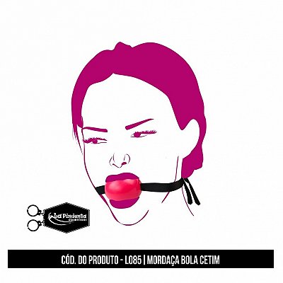 Sado Mordaça Em Formato De Bola Com Alça Em Cetim E Regulagem La Pimienta