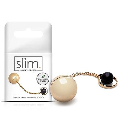 Pingente Vaginal Com Pedra Redonda- Ø2,4cm Linha Slim