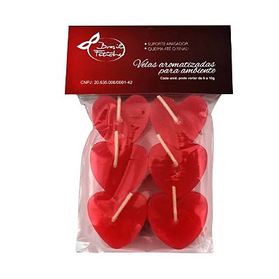 Vela Decorativa Aromatizada Em Formato De Coração Brasil Fetiche