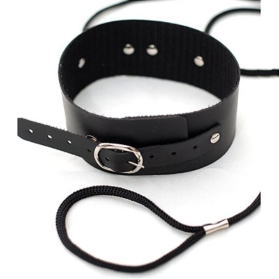 Coleira com Fivela e Guia Estirante