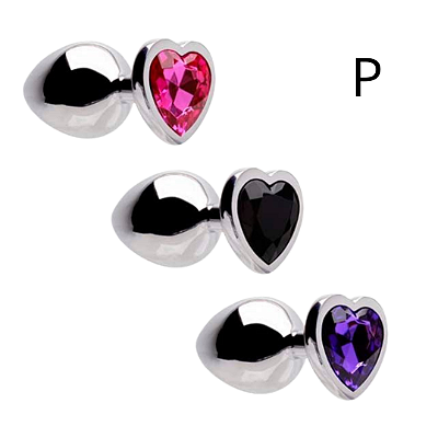 Plug Anal de Metal em Formato de Coração TAMANHO P
