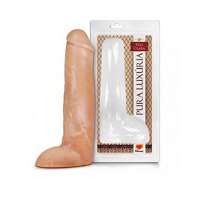 Prótese Pura Luxúria Maciço com Escroto 27 x 5,5 cm