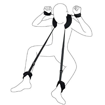 Sado Erótico Algema para Braço e Perna com Apoio de Cabeça Erótico