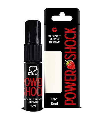 Power Shock MORANGO Excitante Eletrizante Beijável Unissex 15ml