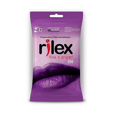 Preservativo Lubrificado com Aroma de UVA 3 Unidades Rilex