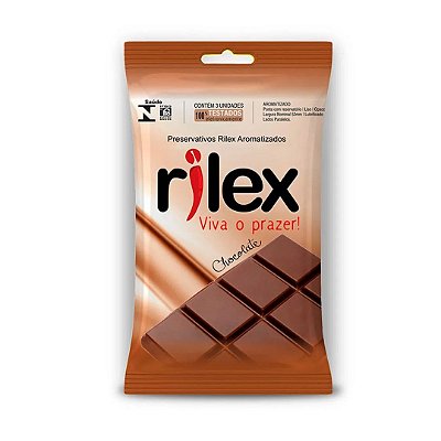 Preservativo Lubrificado com Aroma de CHOCOLATE 3 Unidades Rilex