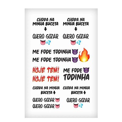 Sexy Tatoo Cartela De Tatuagens Temporárias 15 X 10 Cm