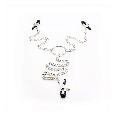 Prendedor de Mamilos e Clitóris com Corrente