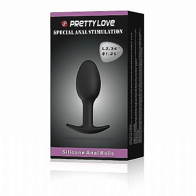 Plug Anal Silicone Anal Balls com Peso e Base para Apoio TAMANHO P/M