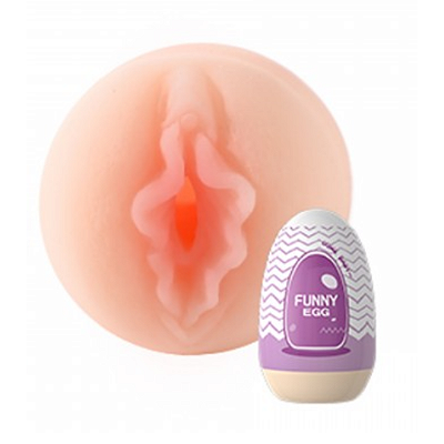 Funny Egg Masturbador Masculino Formato Vagina Em Cyberskin Vip Mix ROXO