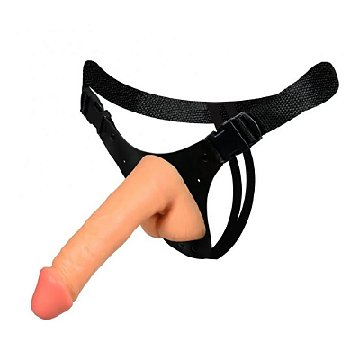 Cinta Com Prótese E Escroto De 17 X 4,5cm ACOPLADA - CREME