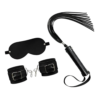 Kit Fetiche 3 Em 1 Algema Venda E Chicote La Pimienta