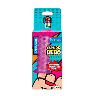 Capa De Dedo Em Silicone Com Saliências Massageadoras Pau Brasil DEDEIRA