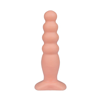 Plug Anal Bolinha de Silicone 12 X 3cm Linha Impact Pau Brasil