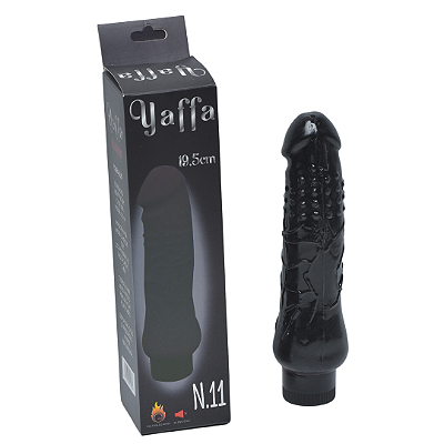 Protese com Vibrador 17x4cm PRETA N°11