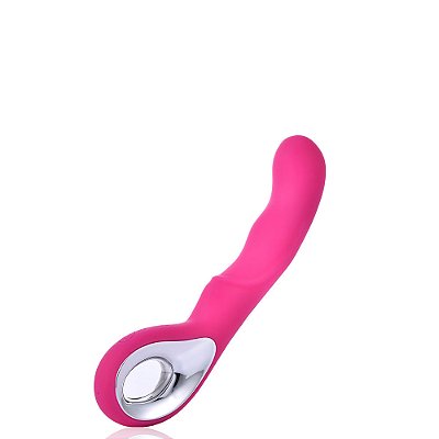 Vibrador Nina Recarregável Ponto G com Alça Metalizada Possui 10 Modos de Vibração