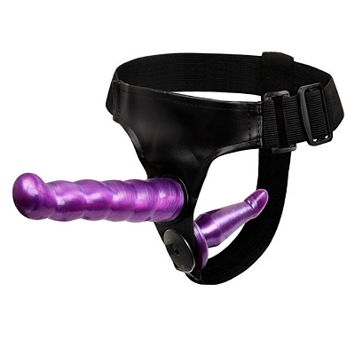 Cinta Peniana com Protese e Plug ROXO 17,5 × 3,5– FEMALE HARNESS ULTRA