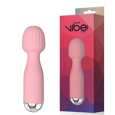 Vibrador Mini Varinha Recarregável Rosa, Possui 10 Modos de Vibração