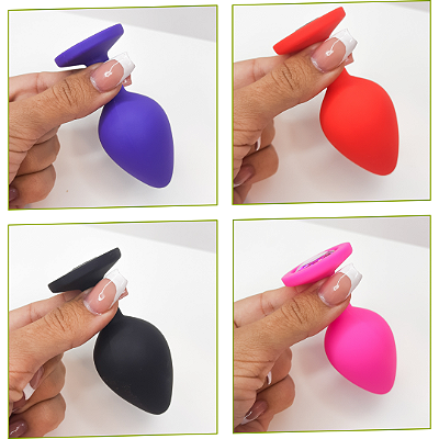 Plug Siliconado com Perola Arredondada TAMANHO P