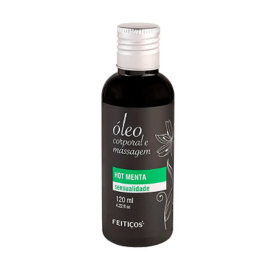 Óleo Corporal e Massagem Hot Menta - Sensualidade - 120ml (NÃO É BEIJÁVEL)
