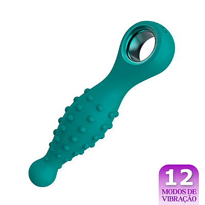 Plug Anal Recarregável com 12modos de Vibração com Textura