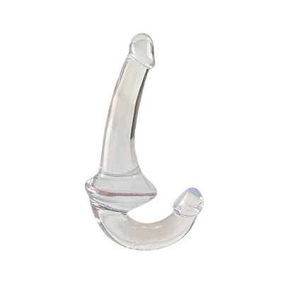 Prótese Penetrador Dupla Strapless com Plug Vaginal TRANSPARENTE