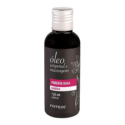 Óleo Corporal e Massagem Pimenta Rosa - Exótico - 120ml (NÃO É BEIJÁVEL)