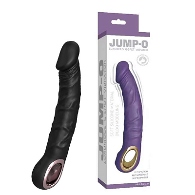 Vibrador Recarregável JUMP com Ponta em Formato de Glande e Veias Salientes