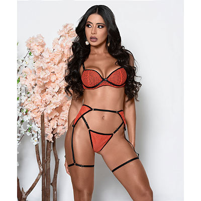 Conjunto Arrastão com Aro e Cinta Liga