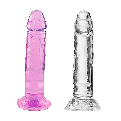 Prótese Translucida em Jelly com Ventosa - 13,0 x 2,5cm