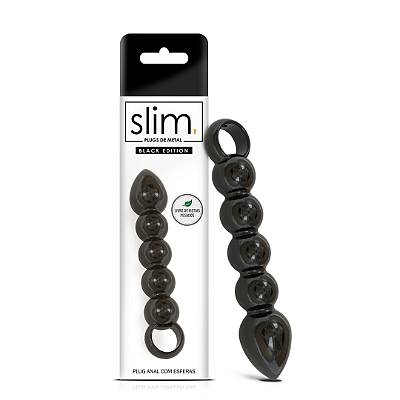 Plug Anal Com Esferas 15,6X 3,1 Linha Slim Sexy Fantasy